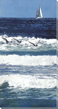 Down by the Sea 1 Wrapped Canvas Giclee Art Print Wall Art