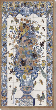 Antique Tiles 16 Wrapped Canvas Giclee Art Print Wall Art