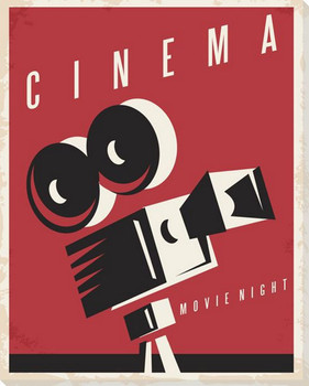 Cinema Night Wrapped Canvas Giclee Art Print Wall Art