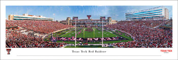 Texas Tech Red Raiders Football End Zone View Panoramic Art Print