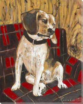 Beagle Dog Wrapped Canvas Giclee Print Wall Art