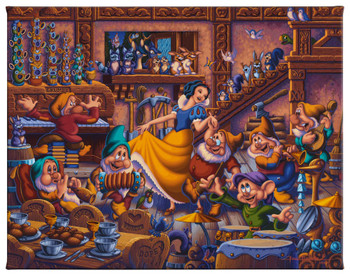 11" x 14" Disney Snow White Dancing with the Dwarfs Wrapped Canvas Wall Art