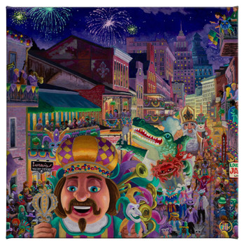 14" x 14" The Big Easy New Orleans Wrapped Canvas Wall Art