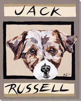 Jack Russell Dog Wrapped Canvas Giclee Print Wall Art