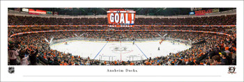 Anaheim Ducks Hockey Center Ice Panoramic Art Print
