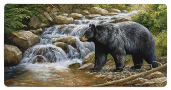 2' x 4' Shadow of the Forest Black Bear Floor Mat