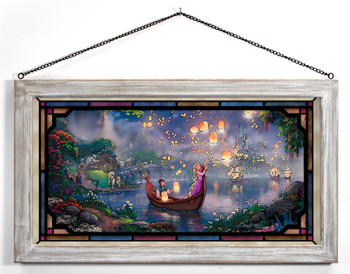 23" Disney Tangled Framed Glass Art
