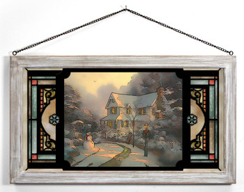 23" The Night Before Christmas Framed Glass Art