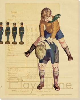 Boys Play Time Wrapped Canvas Giclee Print Wall Art