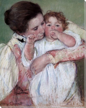 Mother and Child Wrapped Canvas Giclee Print Wall Art