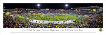 2024 NCAA Division I Football Champions North Dakota State Bison Panoramic Art Print