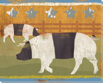 State Fair Pigs Wrapped Canvas Giclee Print Wall Art