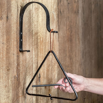 Triangle Dinner Bell with Bracket, Set of 2