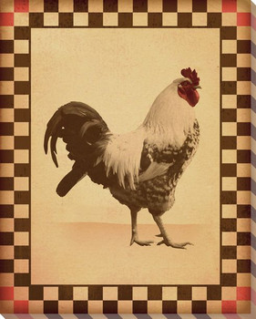 Red Comb Chicken Bird 4 Wrapped Canvas Giclee Print Wall Art