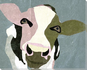 Cow Bovine Face II Wrapped Canvas Giclee Print Wall Art