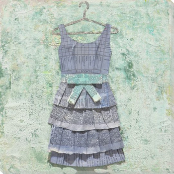 Paper Dress Wrapped Canvas Giclee Print Wall Art