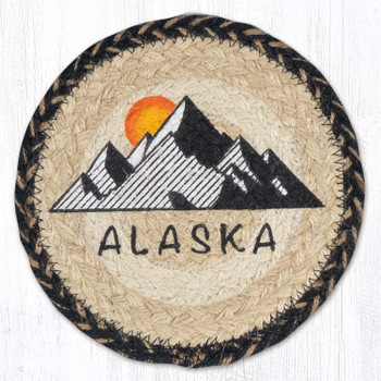 Alaska Round Large Jute Coaster