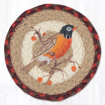 Robin Round Large Jute Coaster