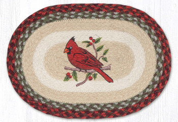 13" x 19" Cardinal Oval Jute Placemat