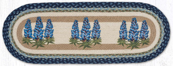 13" x 36" Bluebonnets Oval Table Runner