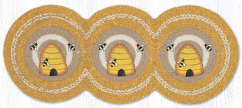 15" x 36" Beehive Printed Tri Circle Table Runner