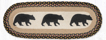 13" x 36" American Bear Oval Table Runner