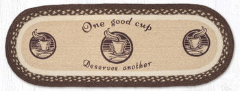 13" x 36" One Good Cup Oval Table Runner