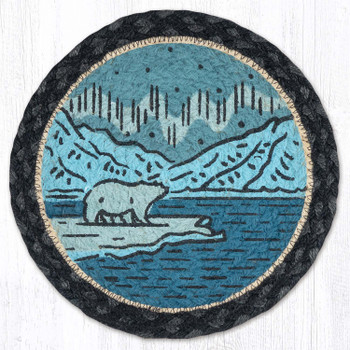 Arctic Bear Printed Round Jute Trivet