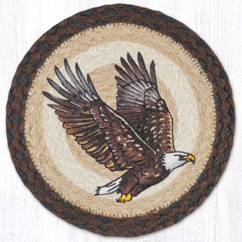 Eagle Printed Round Jute Trivet