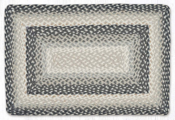 27" x 45" Gray/Sand/Ivory Rectangle Braided Jute Rug