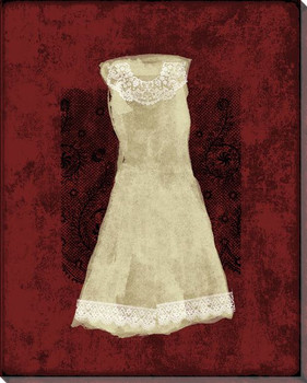 Dress with Lace 1 Wrapped Canvas Giclee Print Wall Art