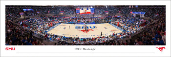 SMU Southern Methodist Mustangs Basketball Panoramic Art Print