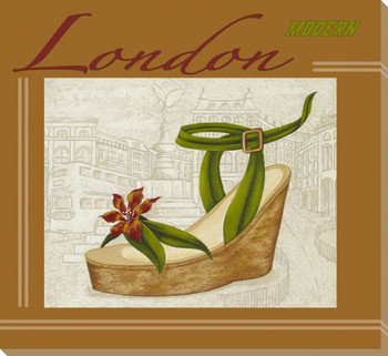 London Modern Shoe Wrapped Canvas Giclee Print Wall Art