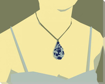 Leaf Patterned Pendant Wrapped Canvas Giclee Print Wall Art