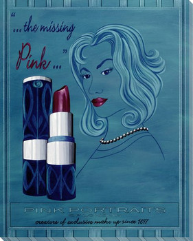 The Missing Pink Lipstick Wrapped Canvas Giclee Print Wall Art