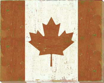 Canada: Canadian Flag Wrapped Canvas Giclee Print Wall Art