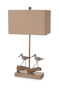 Set of Two 30" Brown Sand Piper Bird Table Lamps with Brown Shade