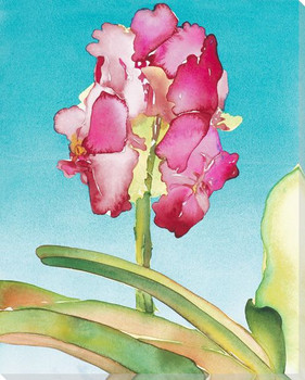 Orchid Flower Wrapped Canvas Giclee Print Wall Art