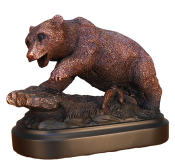 5" Walking Bear Statue - Bronze Finish