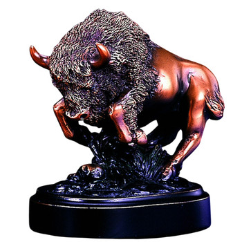 3.5" Running Buffalo Statue - Bronze Finish