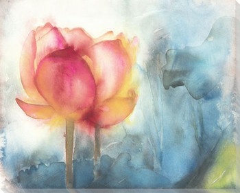 Red Day Flower Wrapped Canvas Giclee Print Wall Art