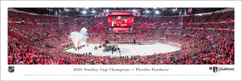 2025 Florida Panthers Back to Back Stanley Cup Champions Panoramic Wall Art Print