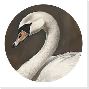 Mrs Swan Wrapped Canvas Giclee Art Print Wall Art