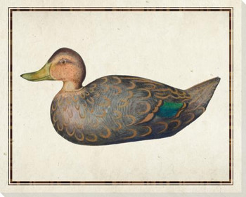 Wooden Duck Decoy 3 Wrapped Canvas Giclee Art Print Wall Art