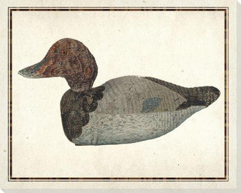 Wooden Duck Decoy 4 Wrapped Canvas Giclee Art Print Wall Art