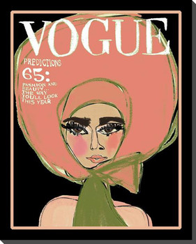 Vogue Green 1 Wrapped Canvas Giclee Art Print Wall Art