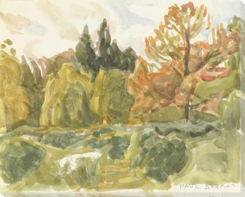Landscape Sketch 3 Wrapped Canvas Giclee Art Print Wall Art