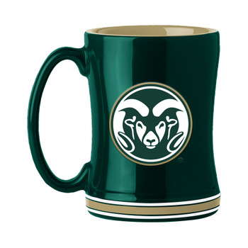 Colorado State Rams 14oz Hunter Ceramic Relief Coffee Mug