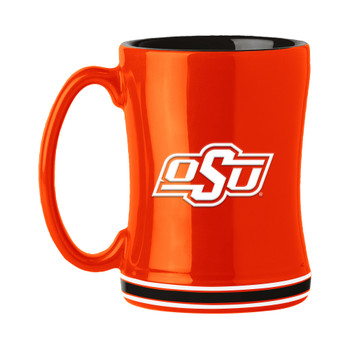 Oklahoma State Cowboys 14oz Orange Ceramic Relief Coffee Mug