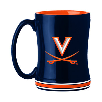 Virginia Cavaliers 14oz Navy Ceramic Relief Coffee Mug